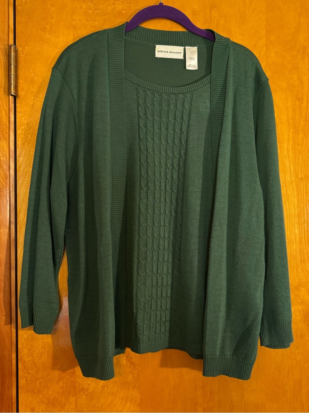 Alfred Dunner 2-in-1 Faux Cardigan Sweater